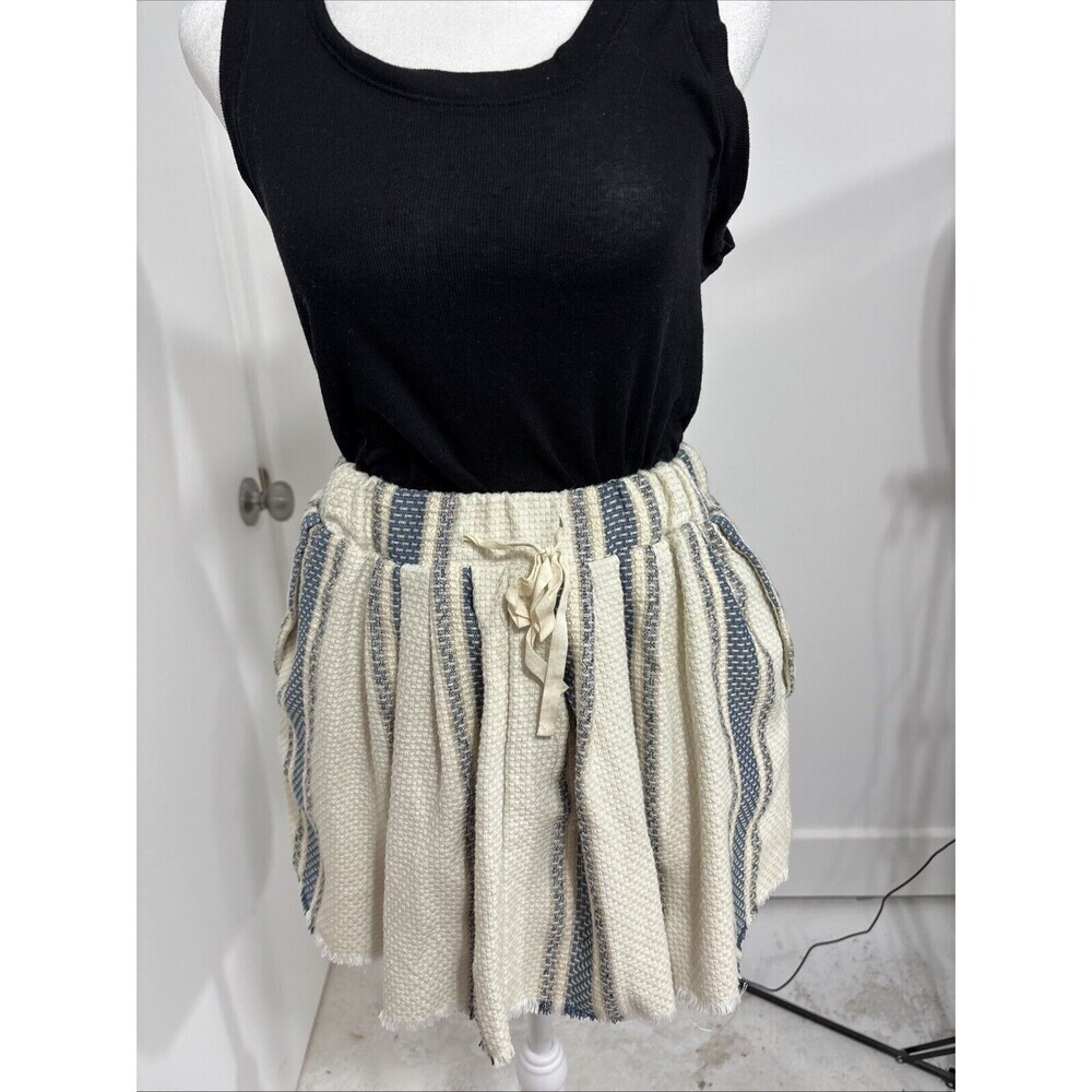 Ulla Johnson Open Ceremony Mini Skirt Raw Edge Sz 2 Pockets Elastic Waist‎ Lined